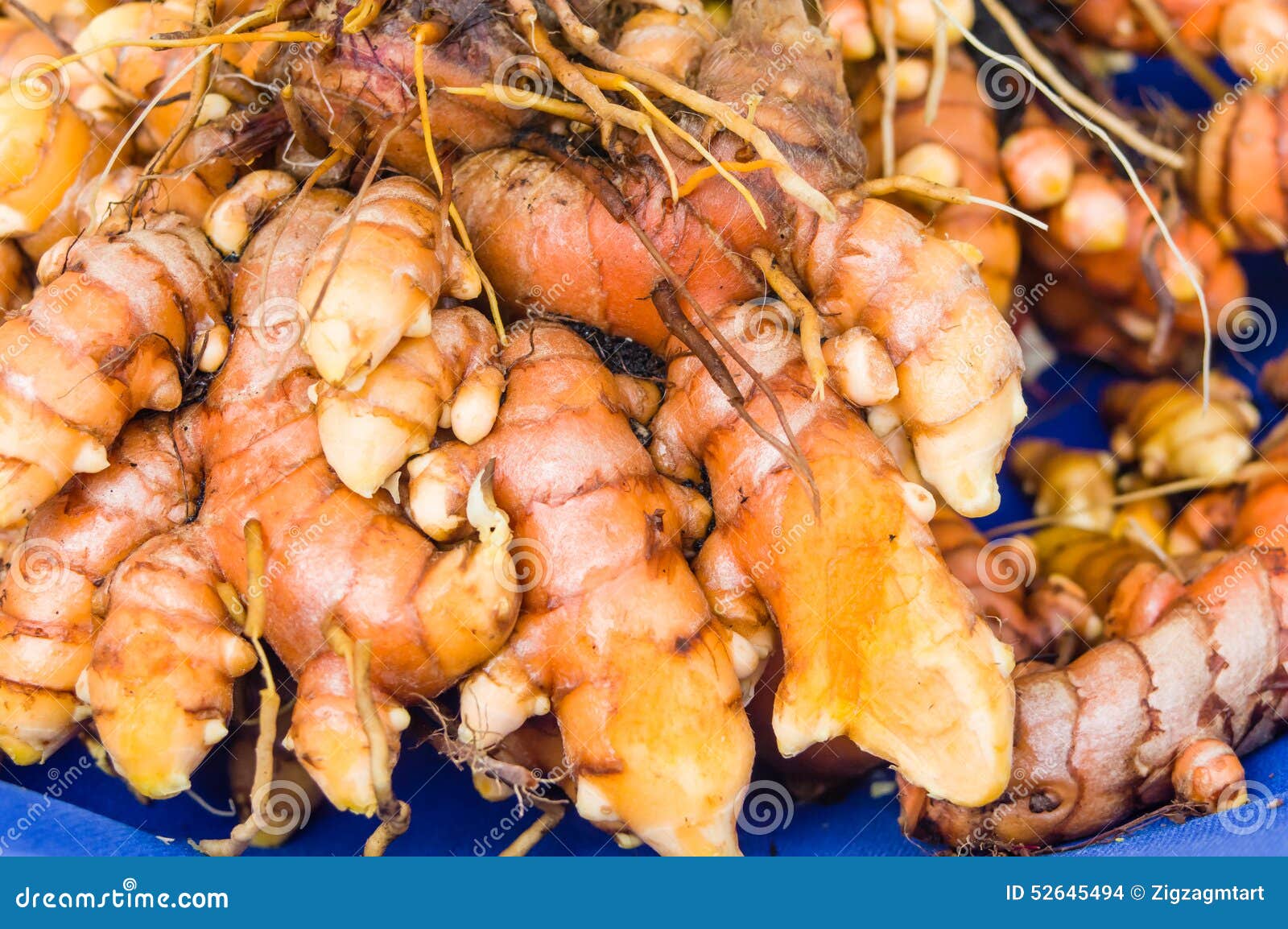 Tumeric Root on Display at the Market Stock Photo Image of root