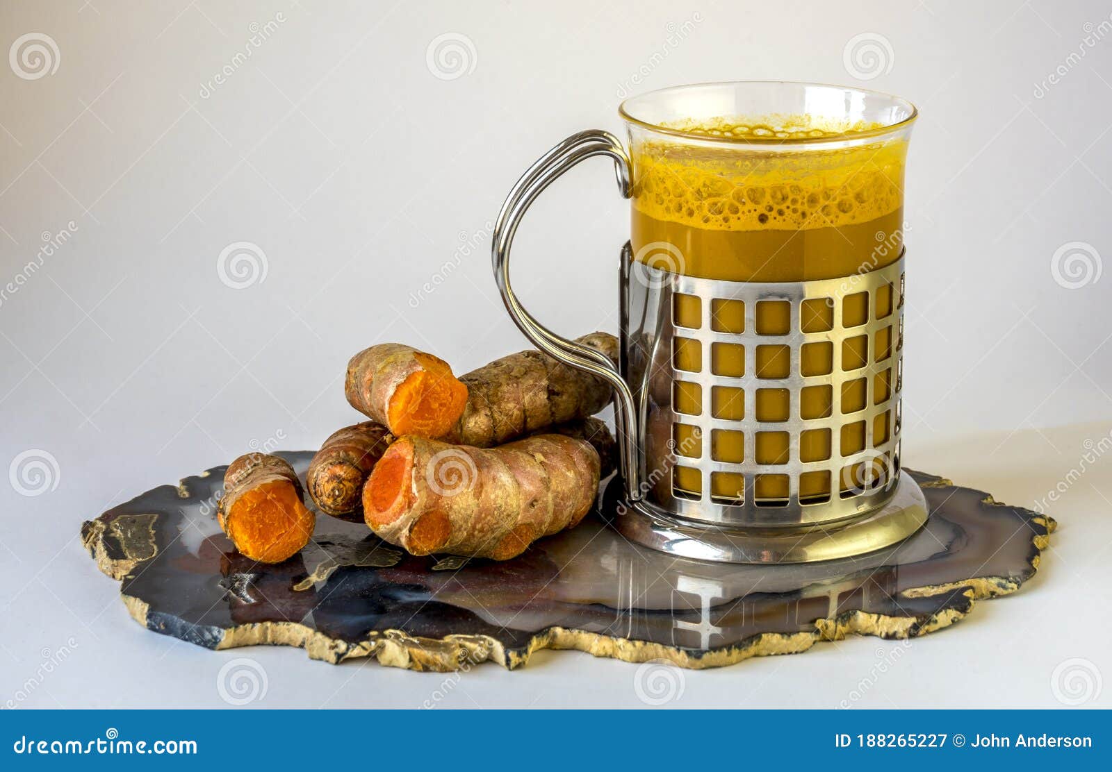 Tumeric tea in cup stock image. Image of food, spice 188265227