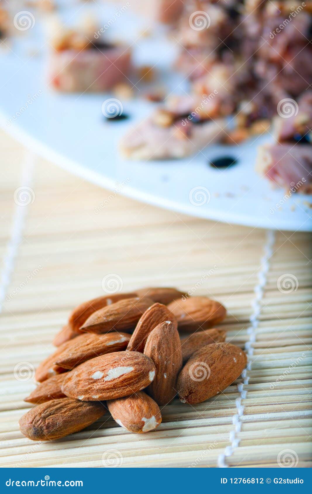 Tuna and Almonds with Vinegar Glaze Stock Photo Image of fresh, food