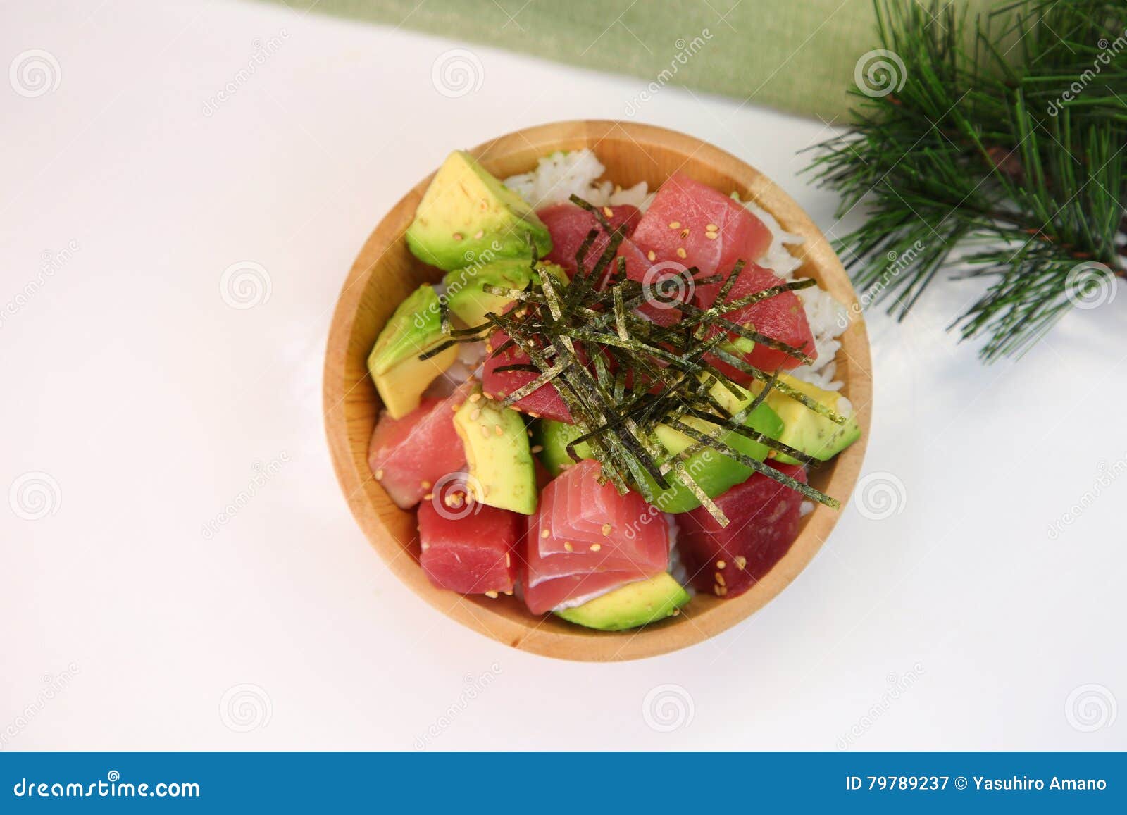 Tuna avocado bowl stock image. Image of fine, fish, natural 79789237
