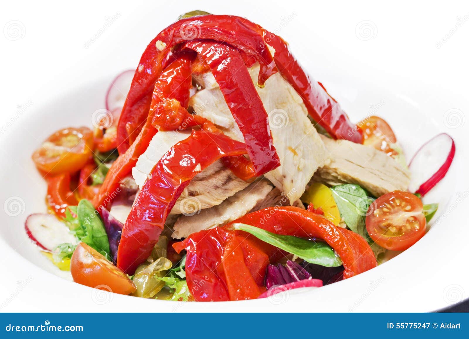 Tuna belly salad stock image. Image of cuisine, olive 55775247