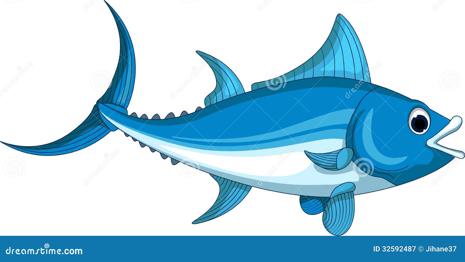 Tuna Cartoon for You Design Stock Illustration - Illustration of fast