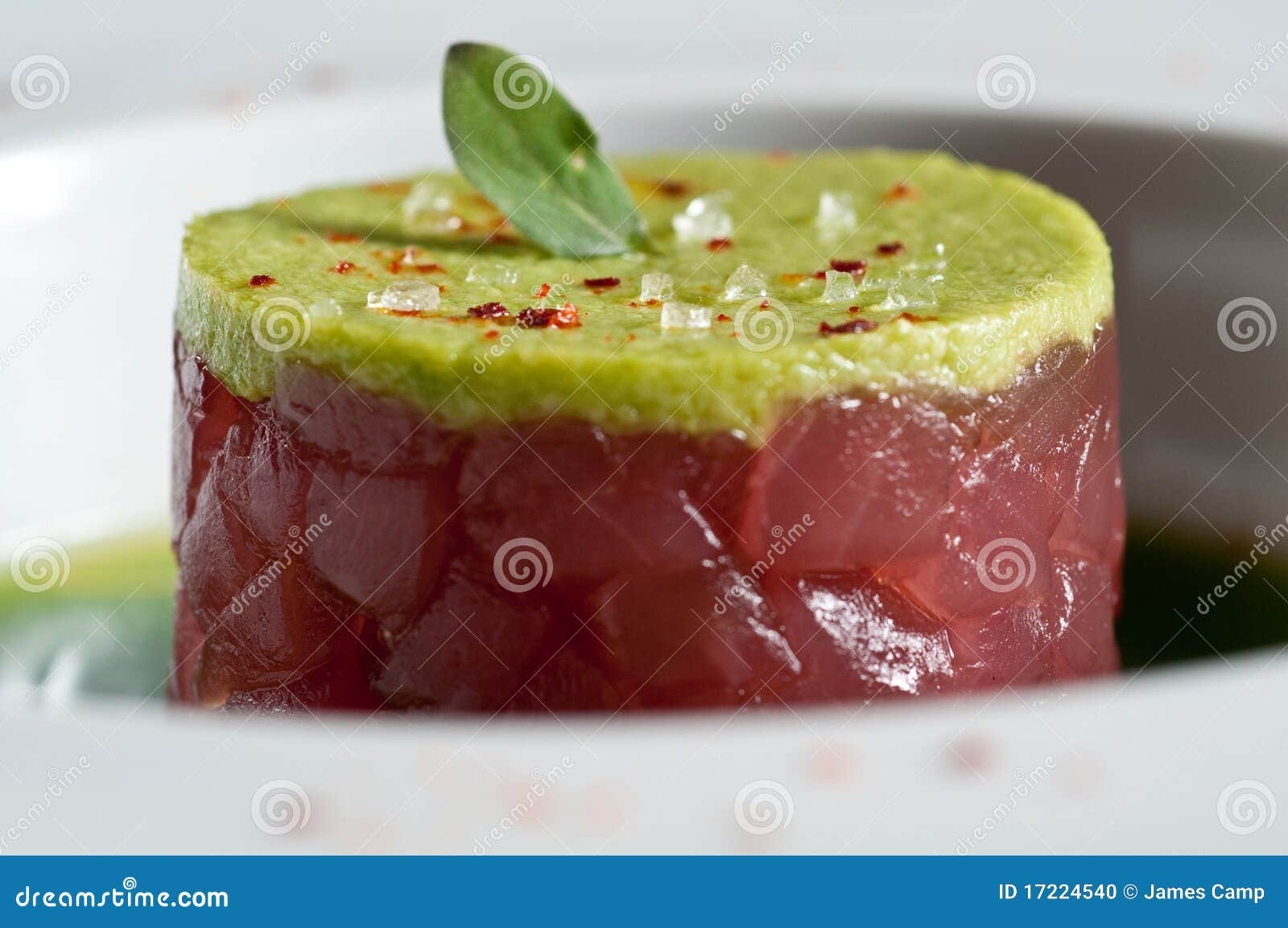 tuna crudo with avocado