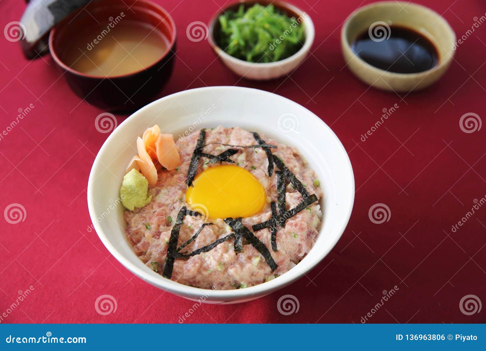 Tuna don set stock photo. Image of appetizer, seafood 136963806