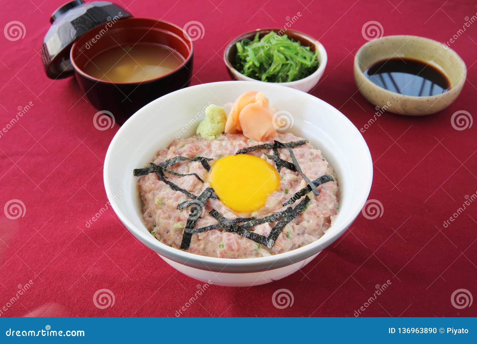 Tuna don set stock photo. Image of asian, maguro, traditional 136963890