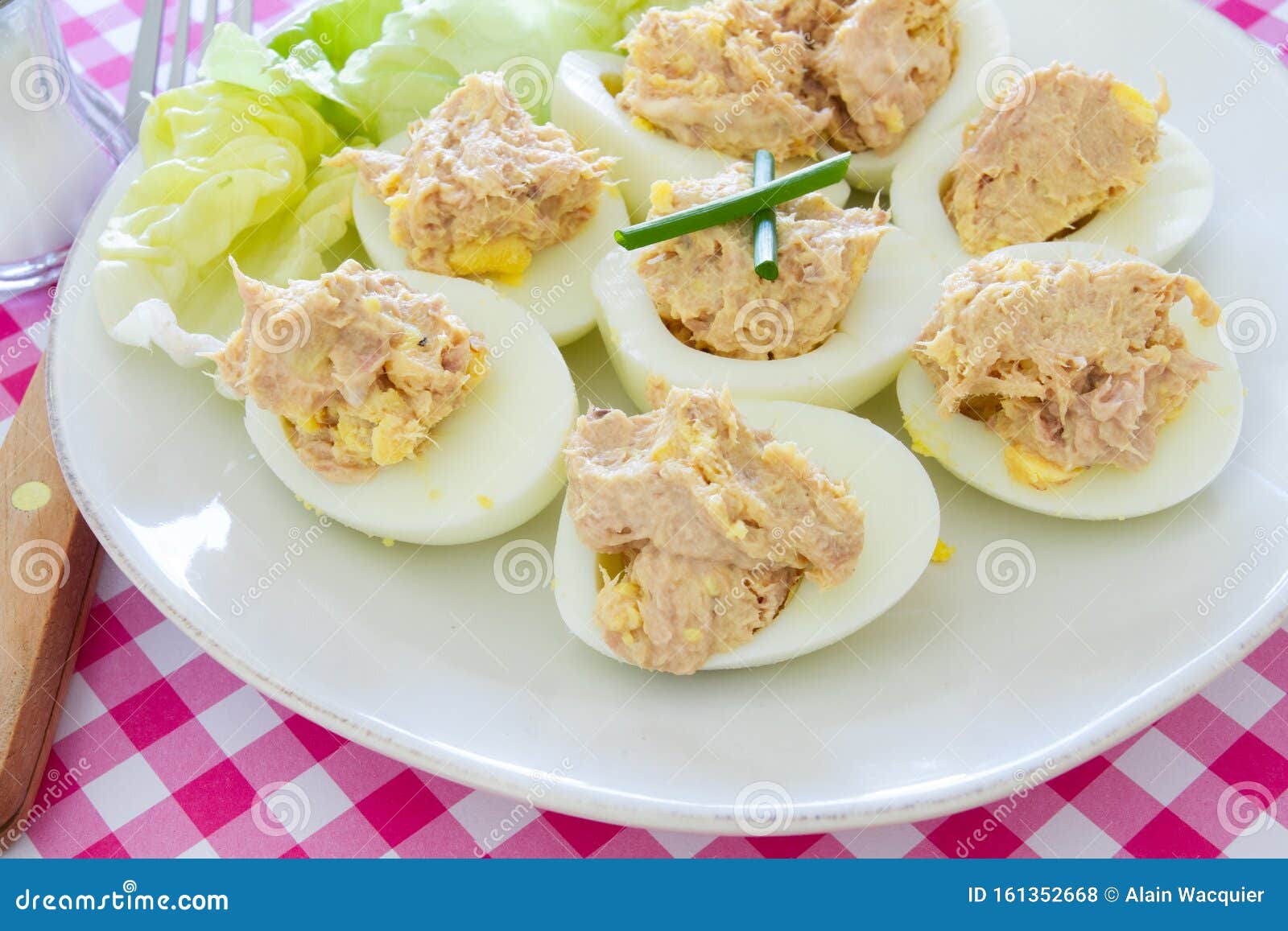 Tuna eggs and mayonnaise stock photo. Image of eating 161352668