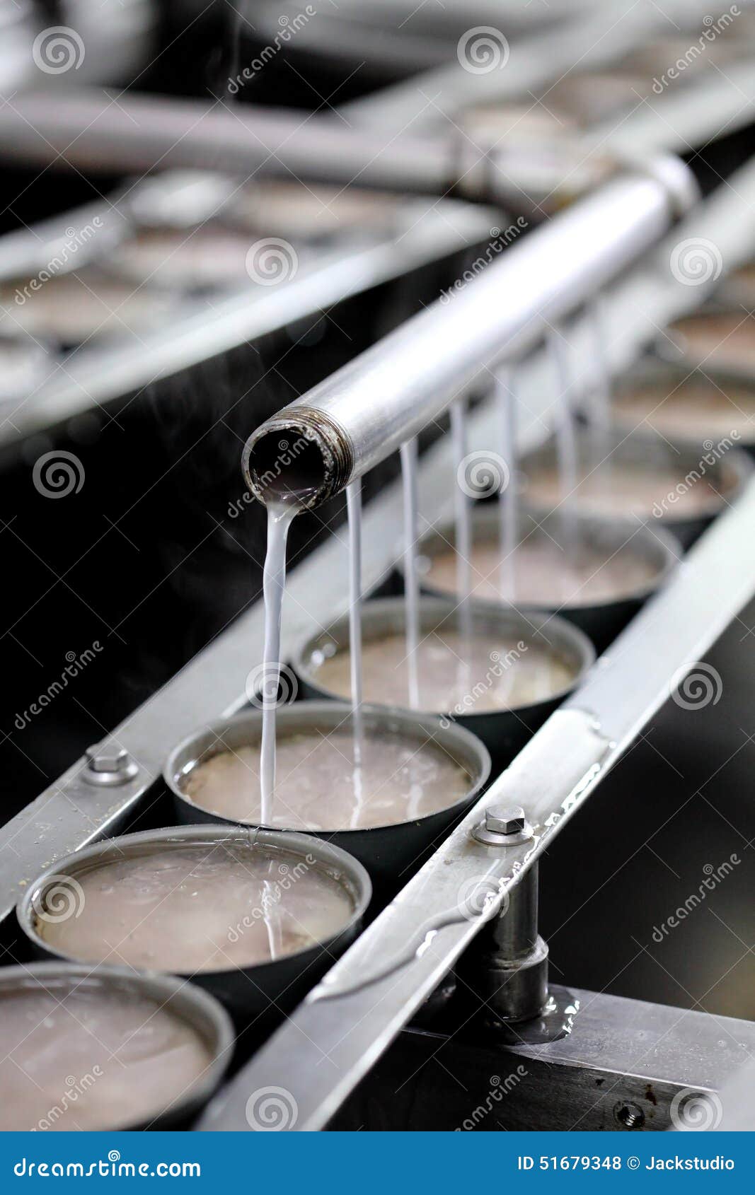 Tuna Fish in Can Processing in Factory Stock Photo Image of business