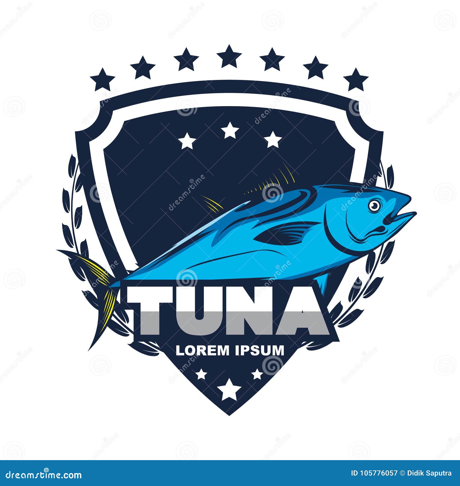 Tuna logo stock vector. Illustration of abstract, marine 105776057