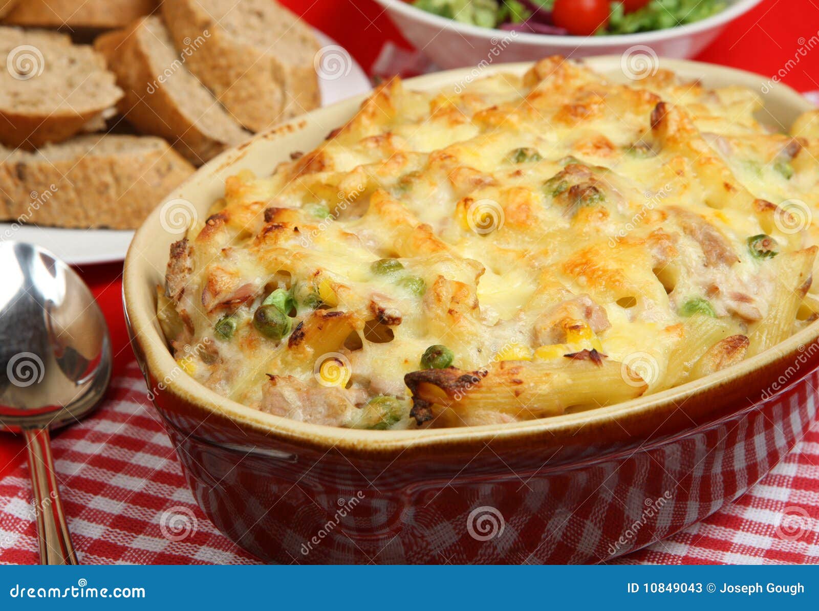 Tuna Pasta Bake stock image. Image of baked, macro, horizontal 10849043