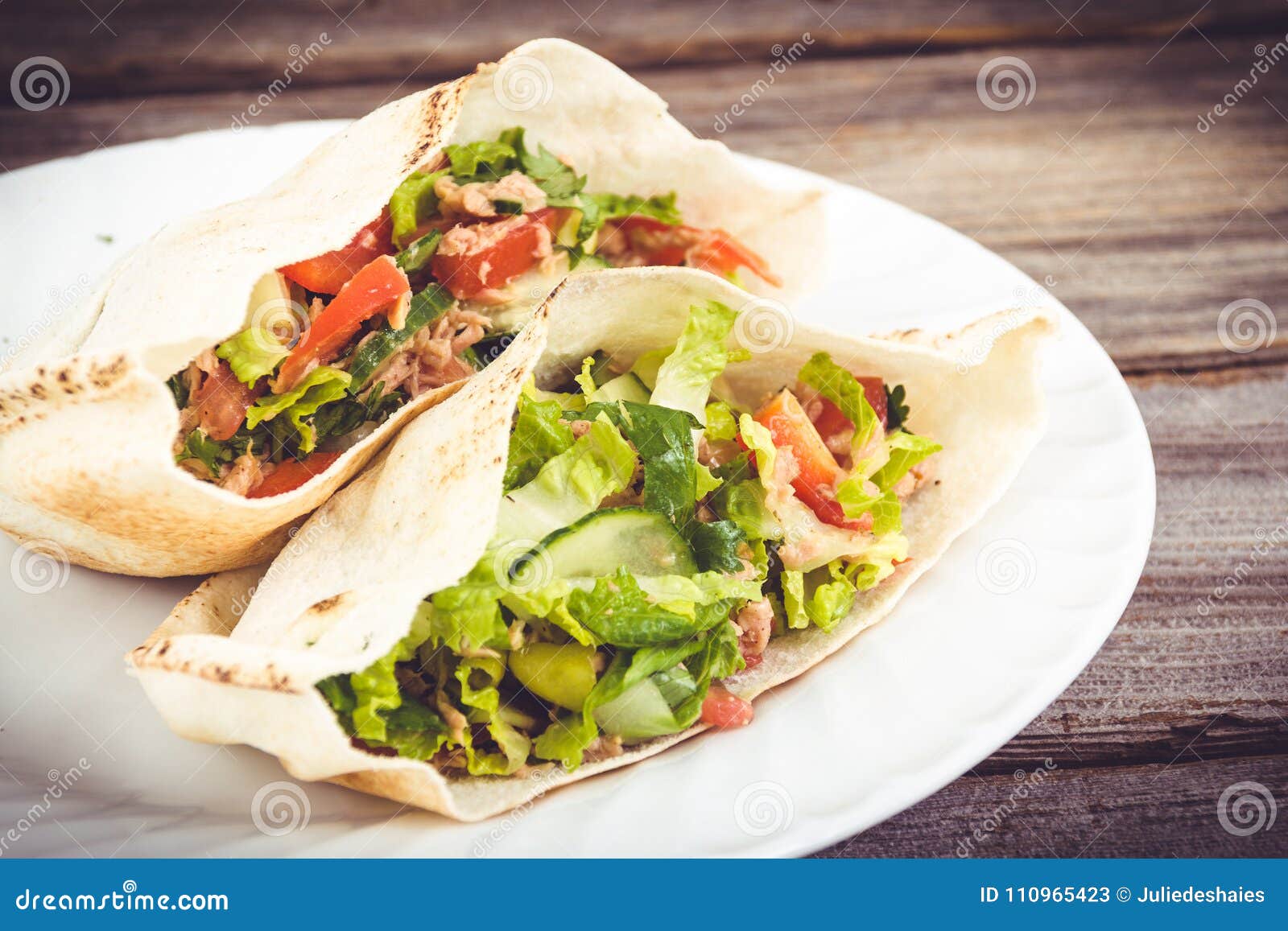 Tuna pita sandwich stock image. Image of lunch, lettuce - 110965423