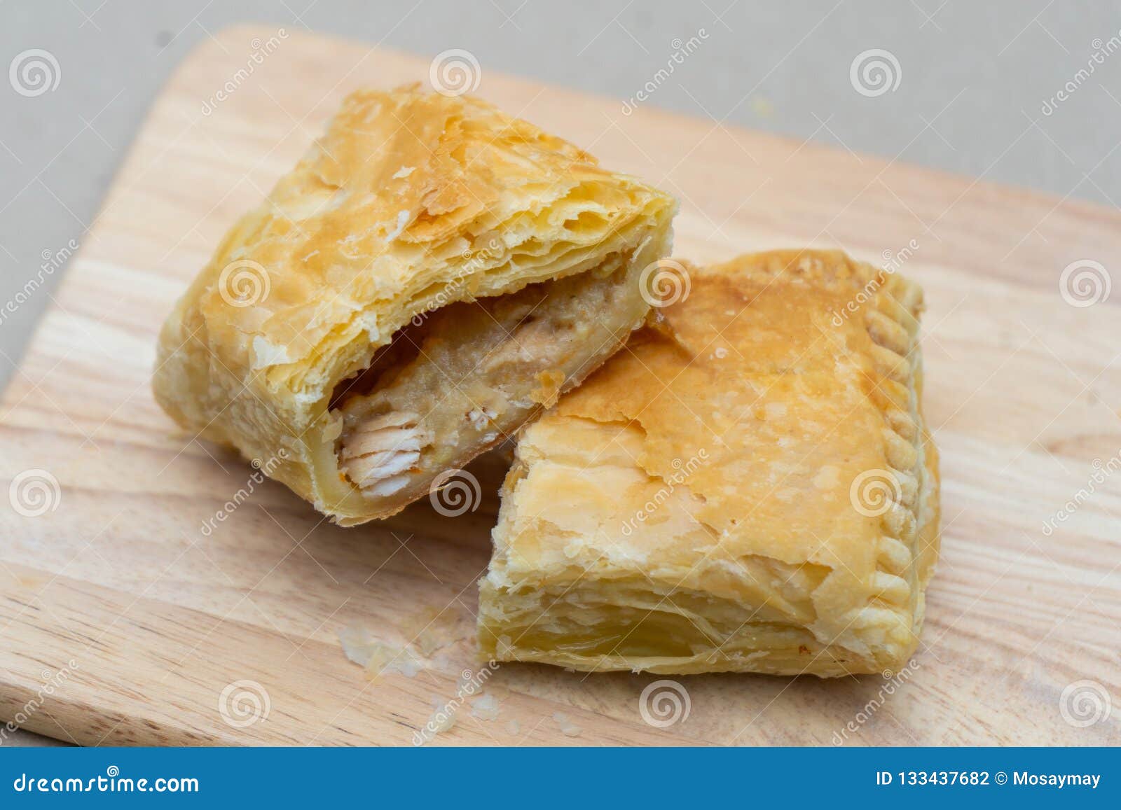 Tuna Puff Pastry Fresh Bake from Oven Stock Photo Image of bakery
