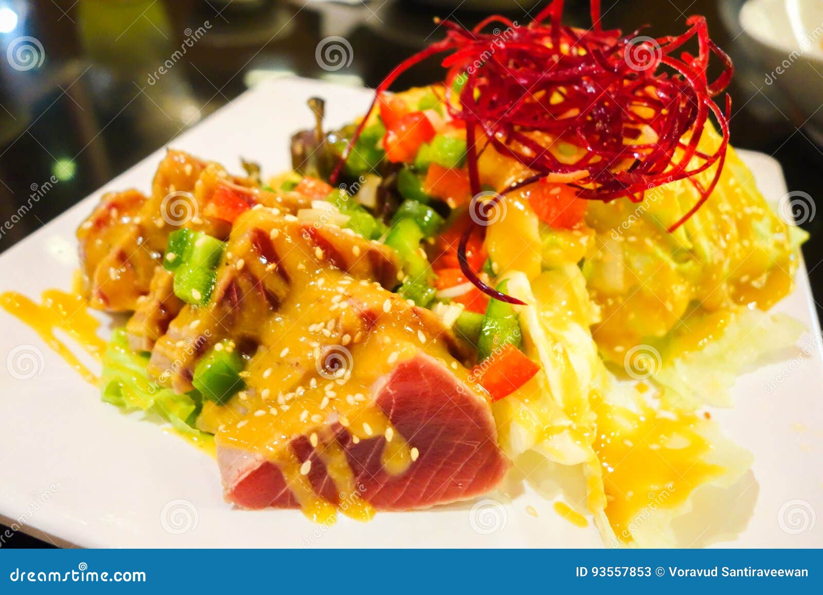 Tuna Salad, Japanese Style stock image. Image of east 93557853