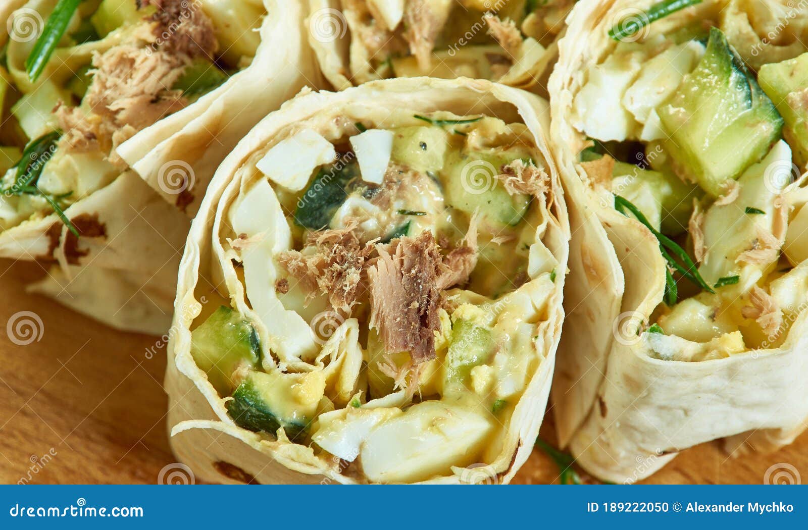 Tuna Salad Sandwich Roll stock photo. Image of meal 189222050