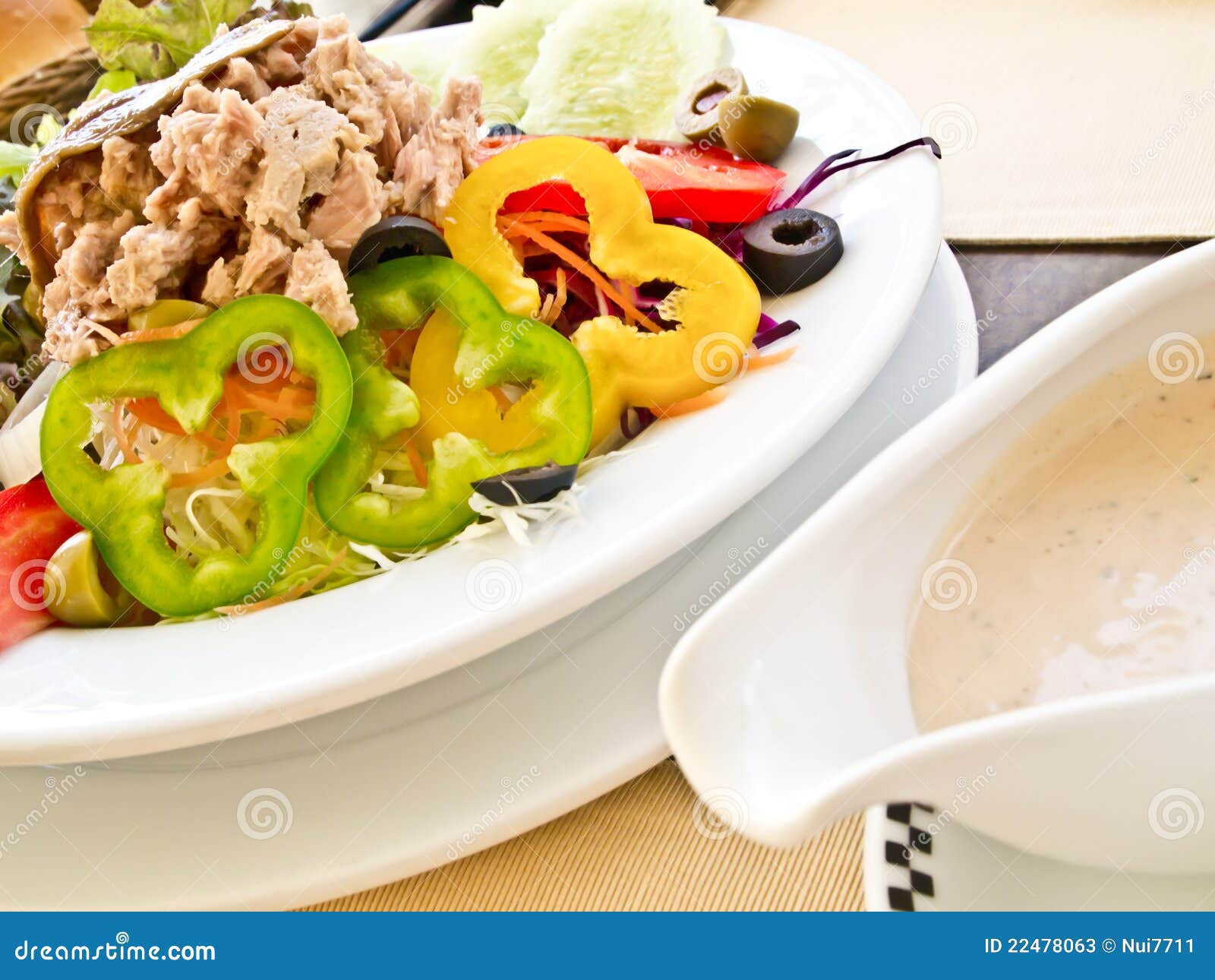 Tuna Salad with Thouson Island Dressing Stock Image Image of health