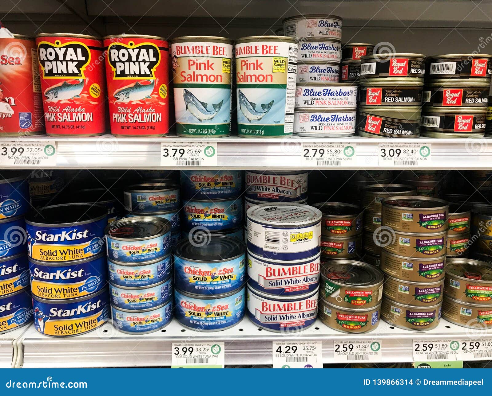 Tuna for Sale in a Grocery Store Editorial Stock Image Image of snack
