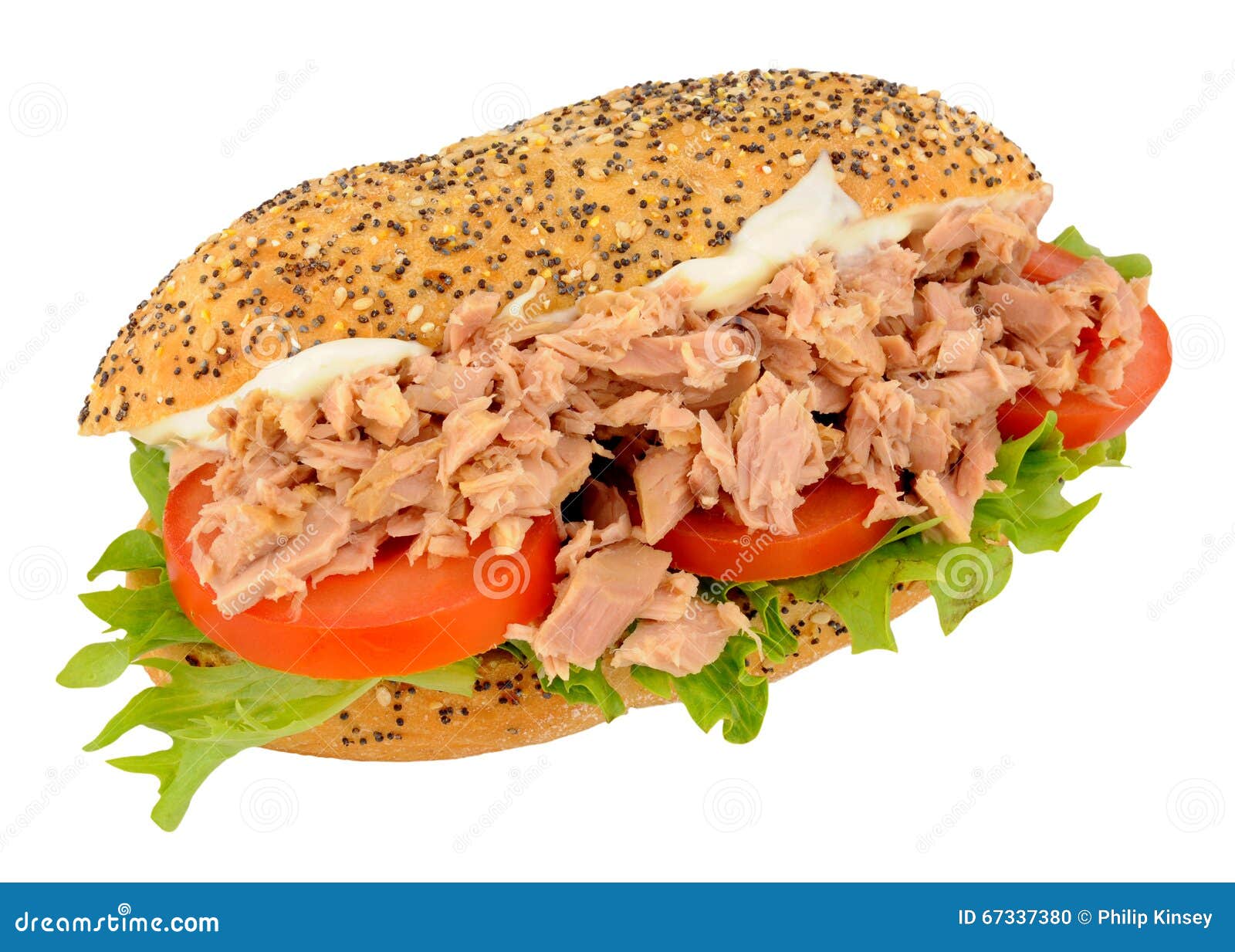 Tuna Sandwich In A Seeded Bread Roll Stock Photo Image of bread, meat