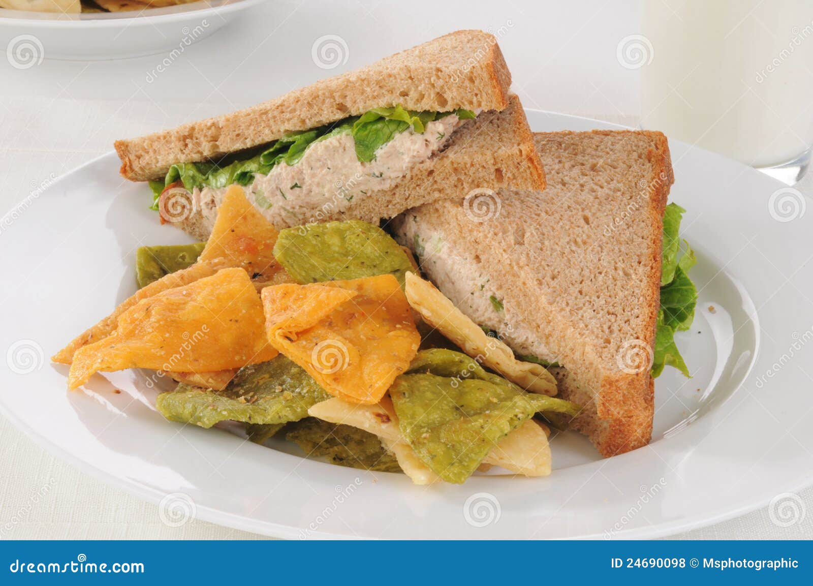 Tuna Sandwich on Whole Wheat Bread Stock Photo Image of food, lettuce