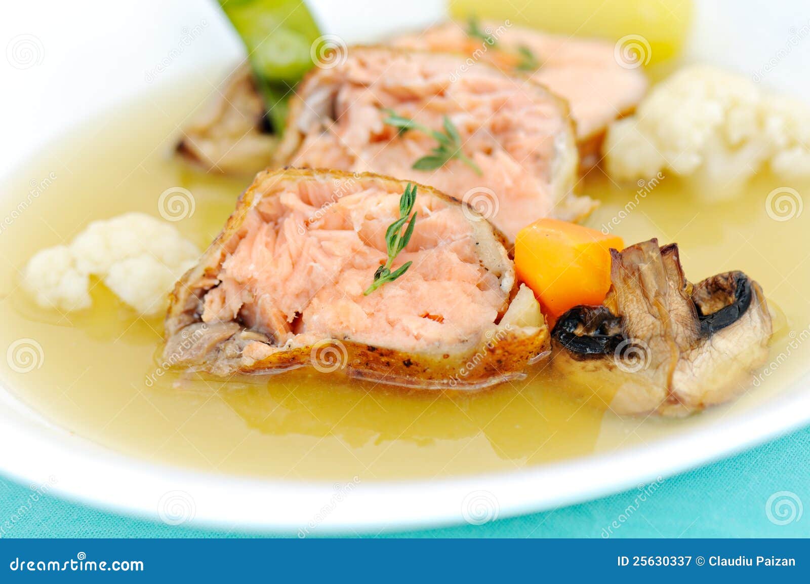 Tuna soup stock image. Image of slices, soup, rolled 25630337