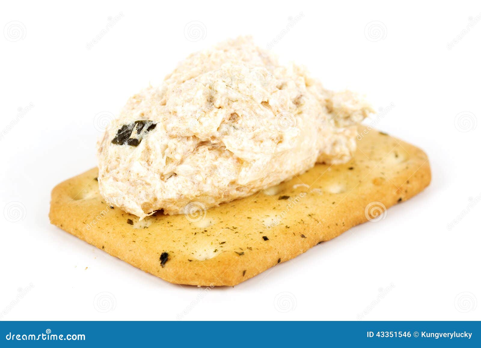 Tuna spread biscuit stock photo. Image of closeup, breakfast 43351546