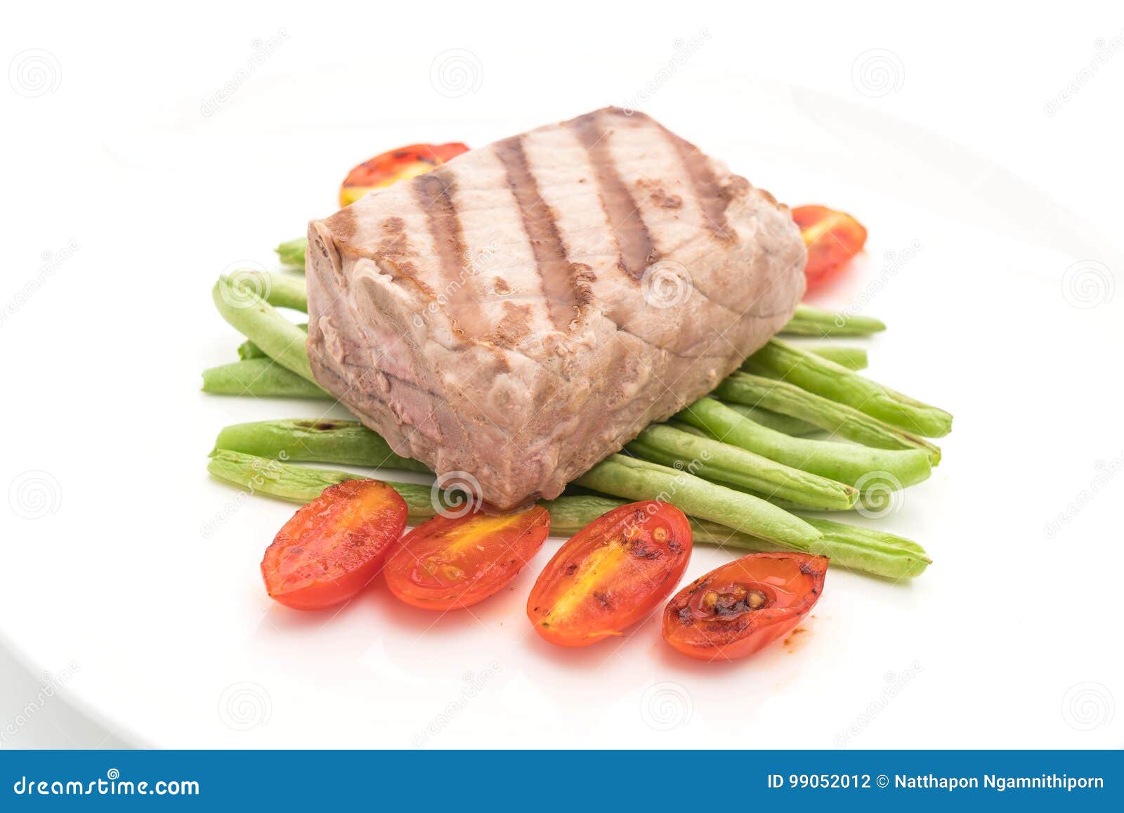 Tuna steak with salad stock photo. Image of food, gourmet 99052012