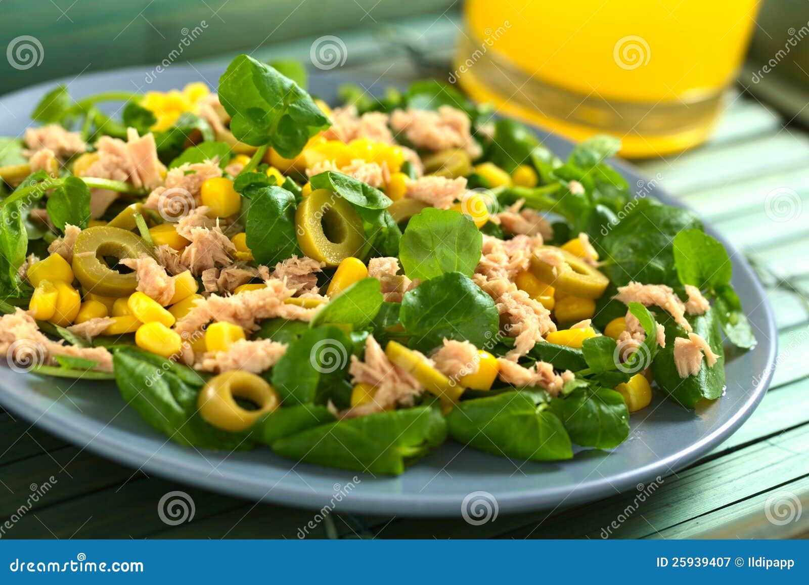 Tuna, Sweetcorn and Olive Salad Stock Image Image of tuna, ready 25939407