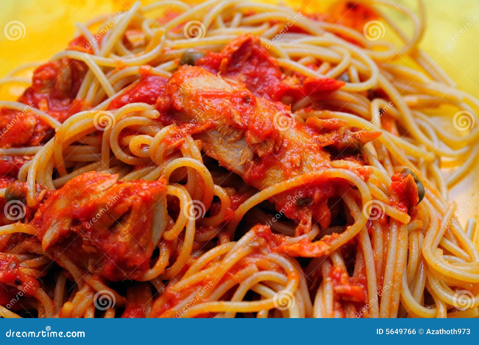 Tuna Tomato Sauce Pasta stock photo. Image of object, grease 5649766