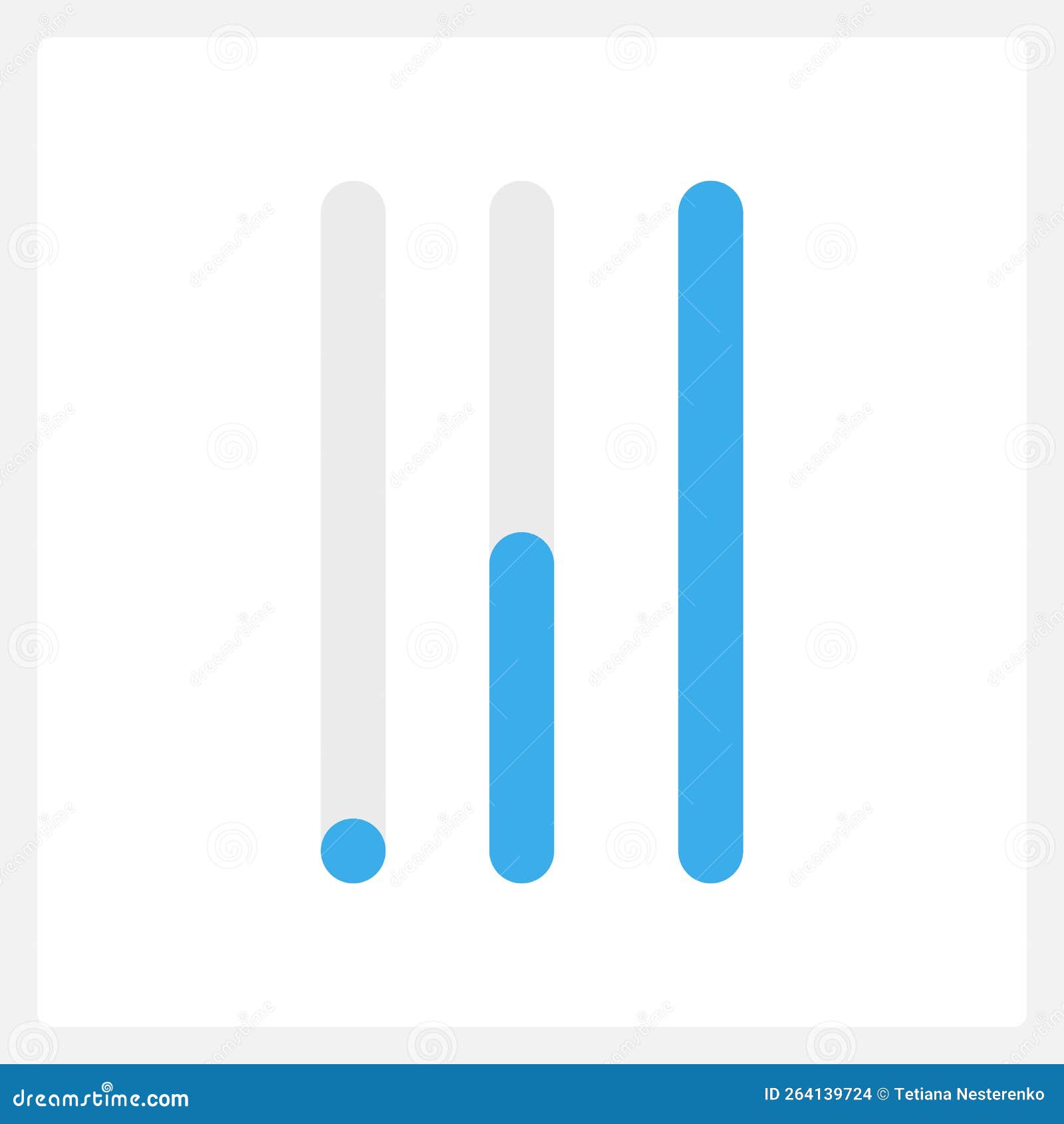 Tune Slider UI Element Template Stock Vector Illustration of template, chart 264139724