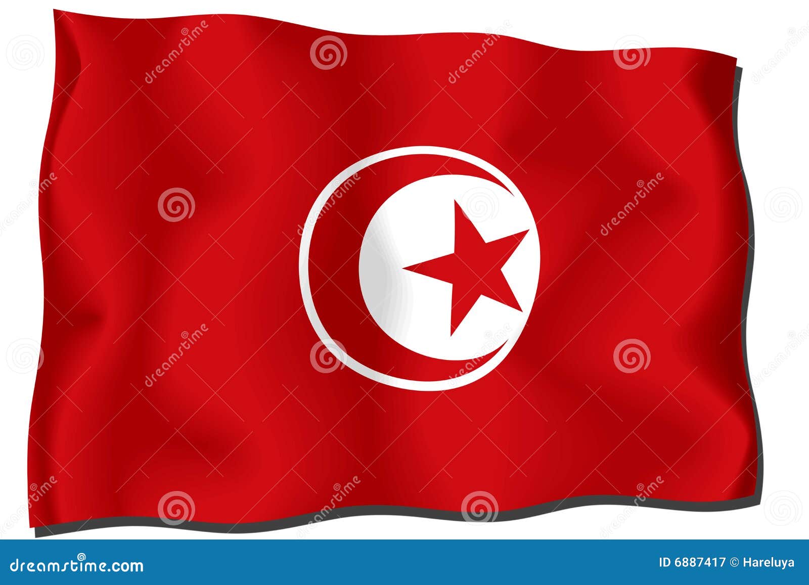 Tunis Flag stock illustration. Illustration of country - 6887417
