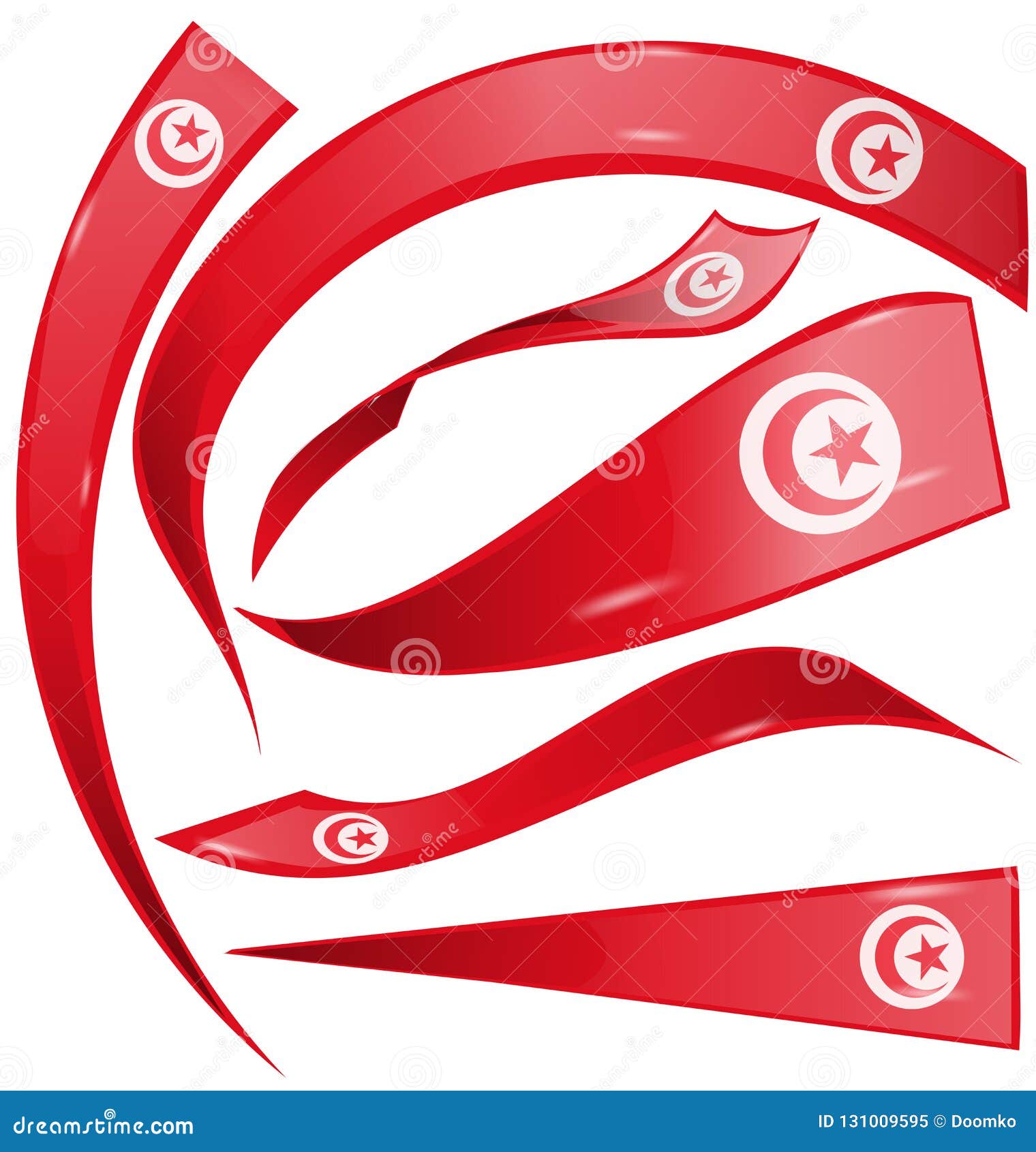Download Tunisia flag set isolated stock vector. Illustration of ...