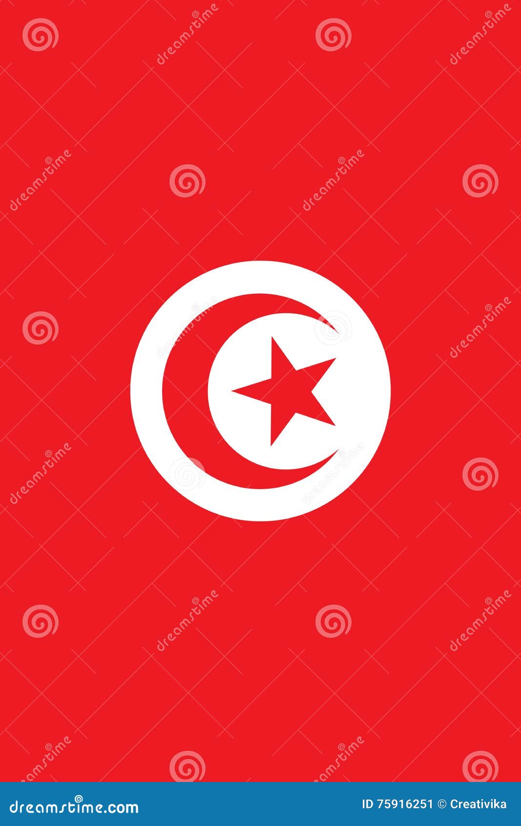 Download Tunisia Flag Vector Banner stock vector. Illustration of ...