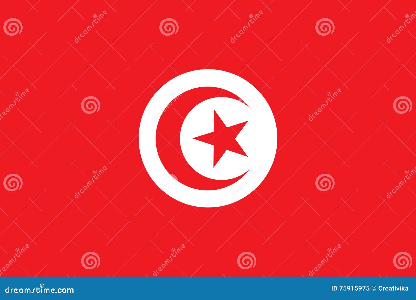 Download Tunisia Flag Vector Banner stock vector. Illustration of ...