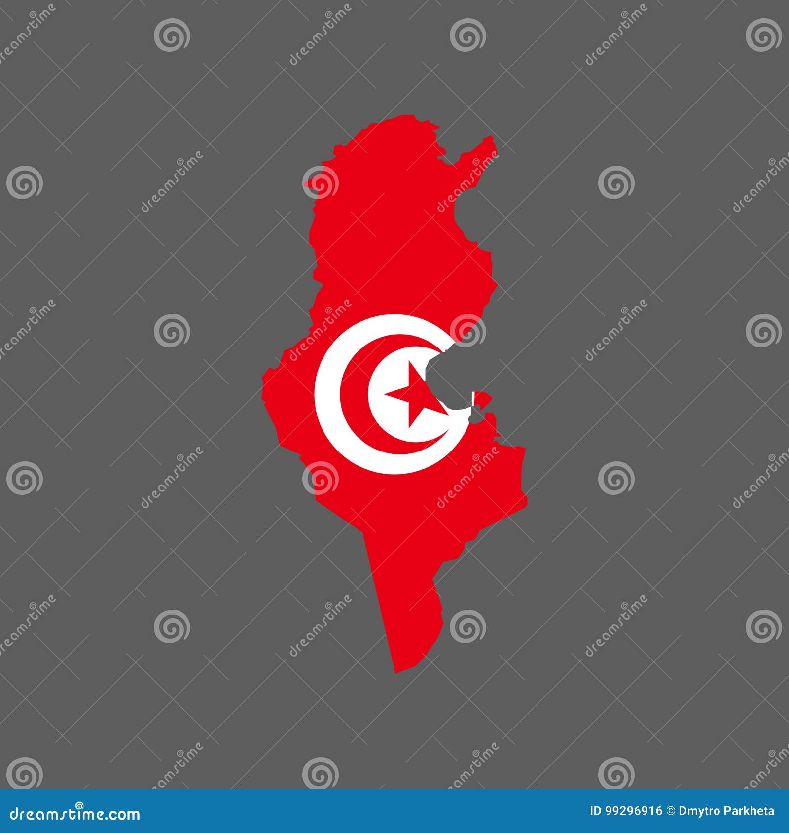 Tunisia map and flag stock vector. Illustration of shape ...