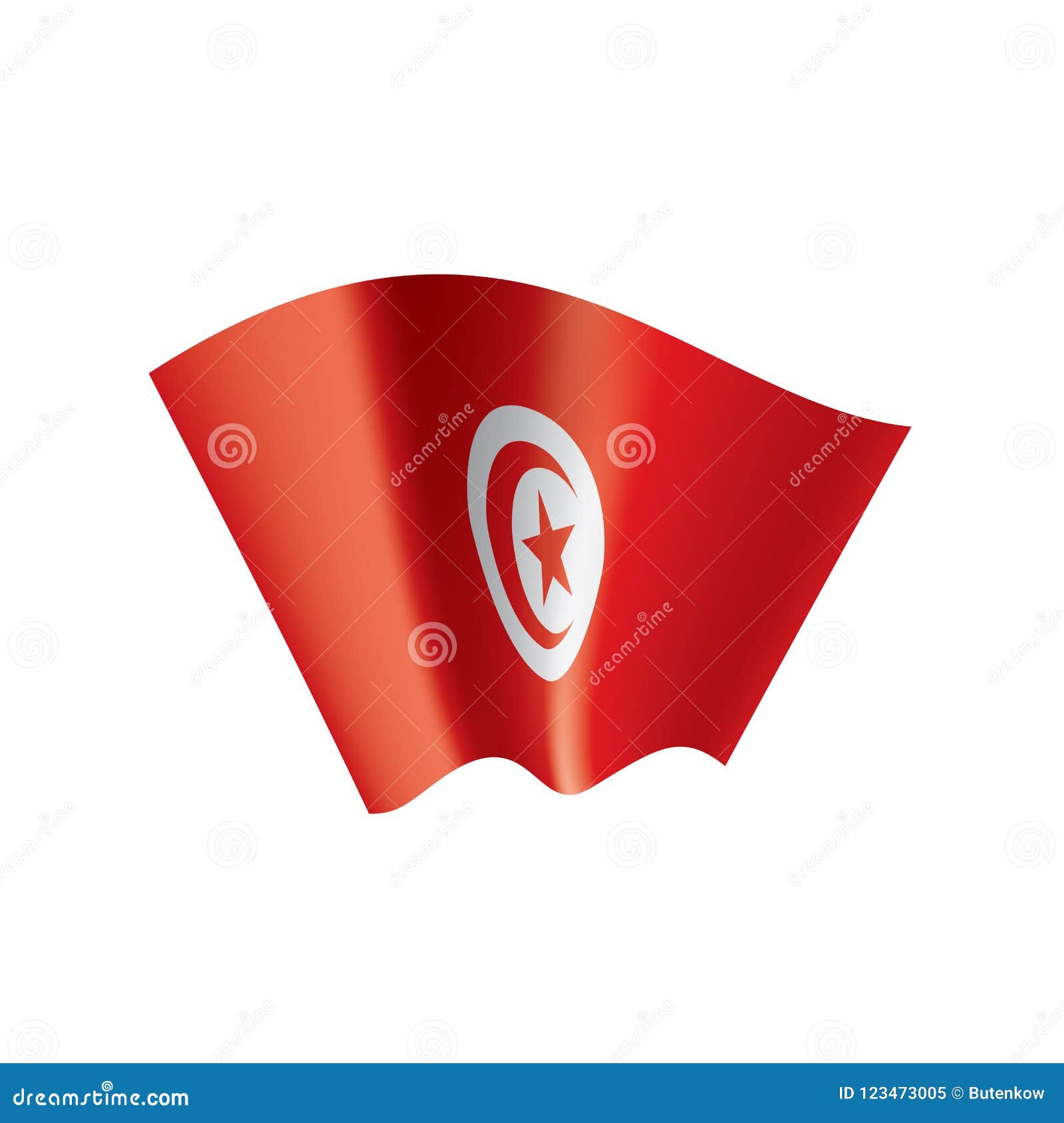 Download Tunisia Flag, Vector Illustration On A White Background ...