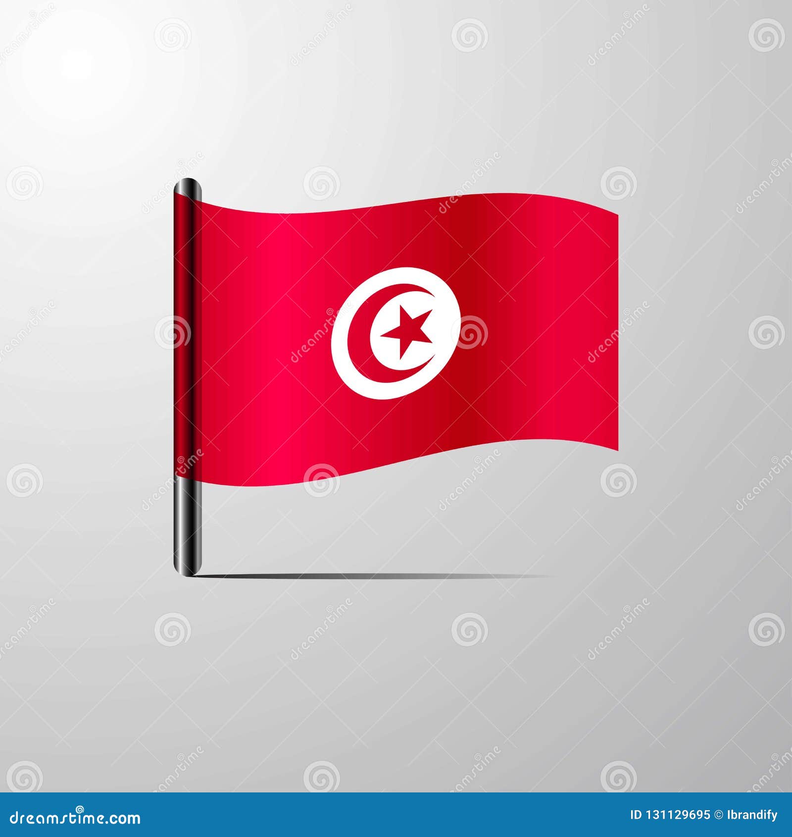 Download Tunisia Waving Shiny Flag Design Vector Stock Vector ...
