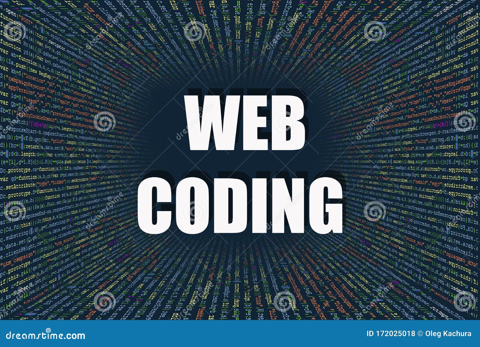 Tunnel From Computer Program Code. Programmer Lines Of Code, Java ...