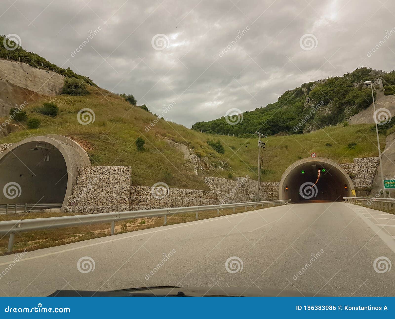 tunnel in egnatia highway street