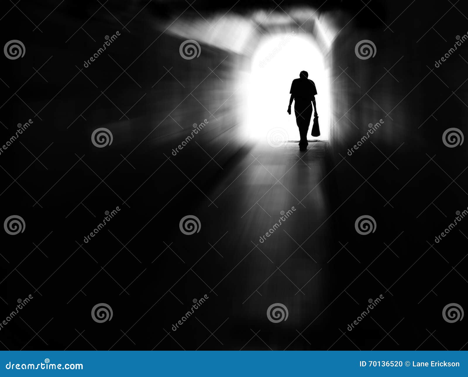 Tunnel Man Walking In Motion Stock Photo - Image of silhouetted ... Silhouette Man Walking Tunnel