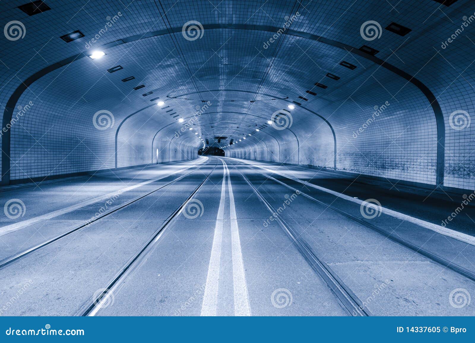 tunnel at night