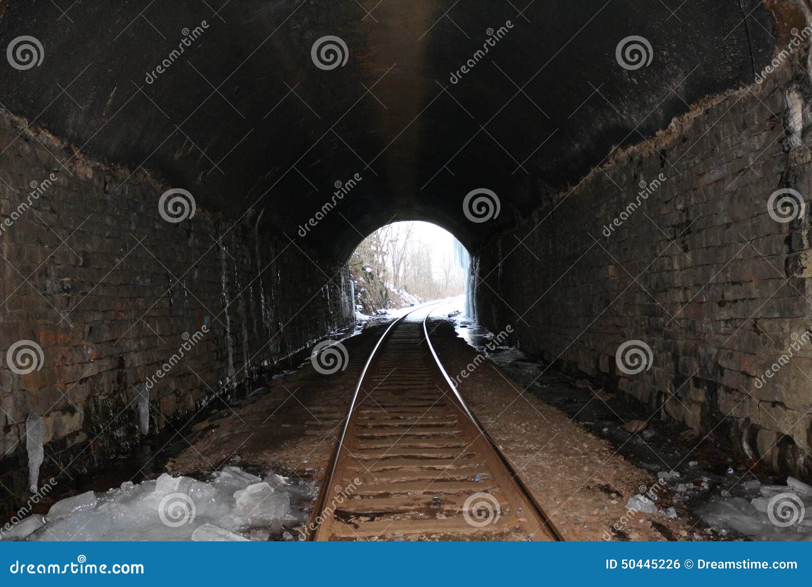 Tunnel stock photo. Image of light, creepy, winter, tunnel 50445226