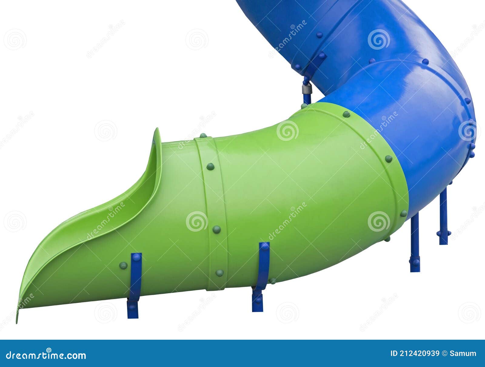 Tunnel in Playground on White Stock Image - Image of growth, colorful