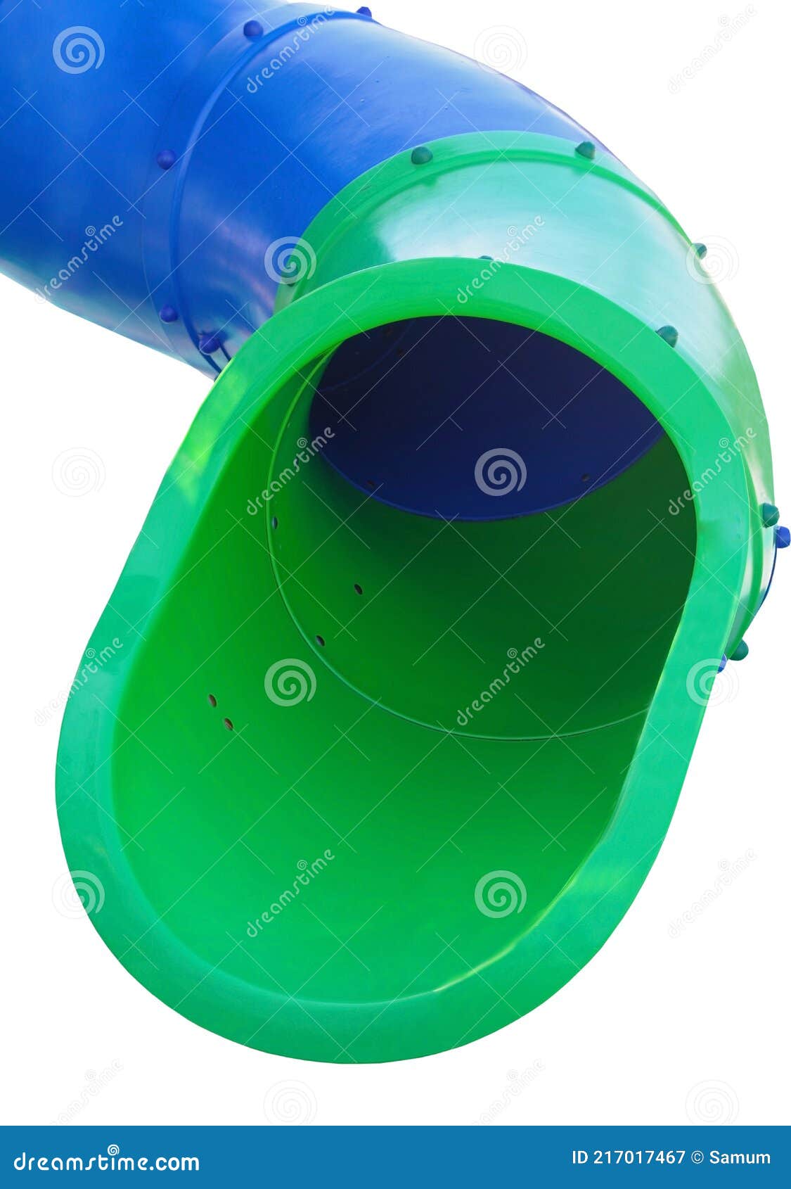 Tunnel in Playground on White Stock Image - Image of green, children