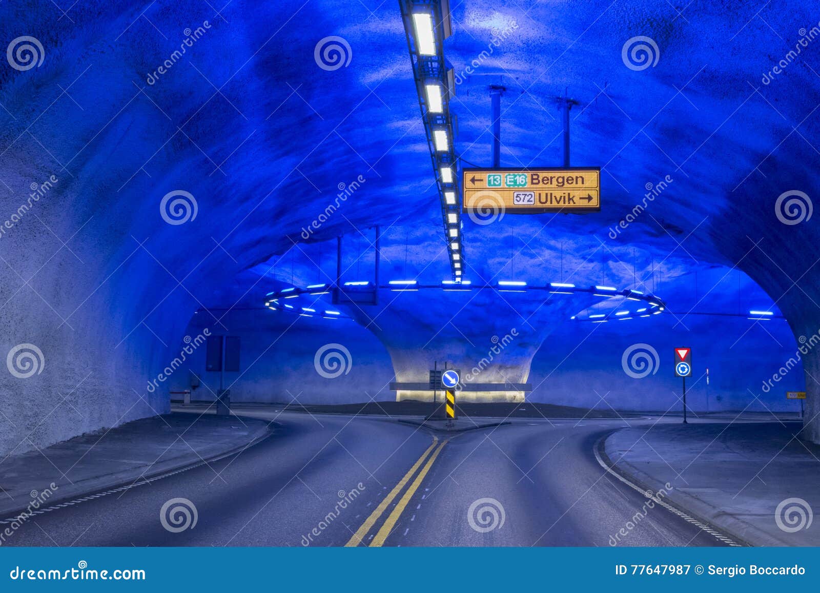 Tunnel Roundabout in Norway Stock Image Image of road, norway 77647987