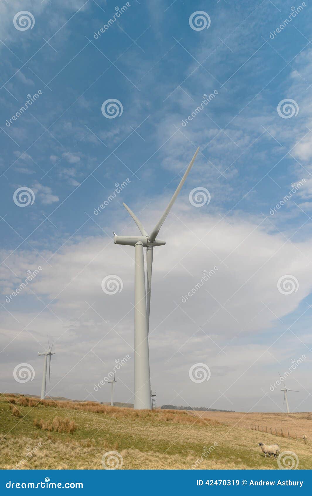 Turbina wiatr. Silniki wiatrowi przy Lambrigg Windfarm blisko Shap w Cumbria