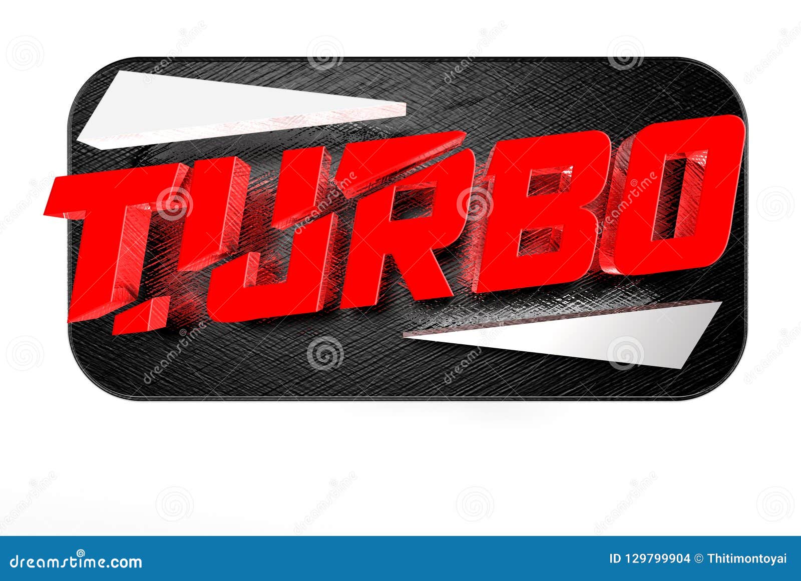 Turbo sign 3D. stock illustration. Illustration of charger - 129799904