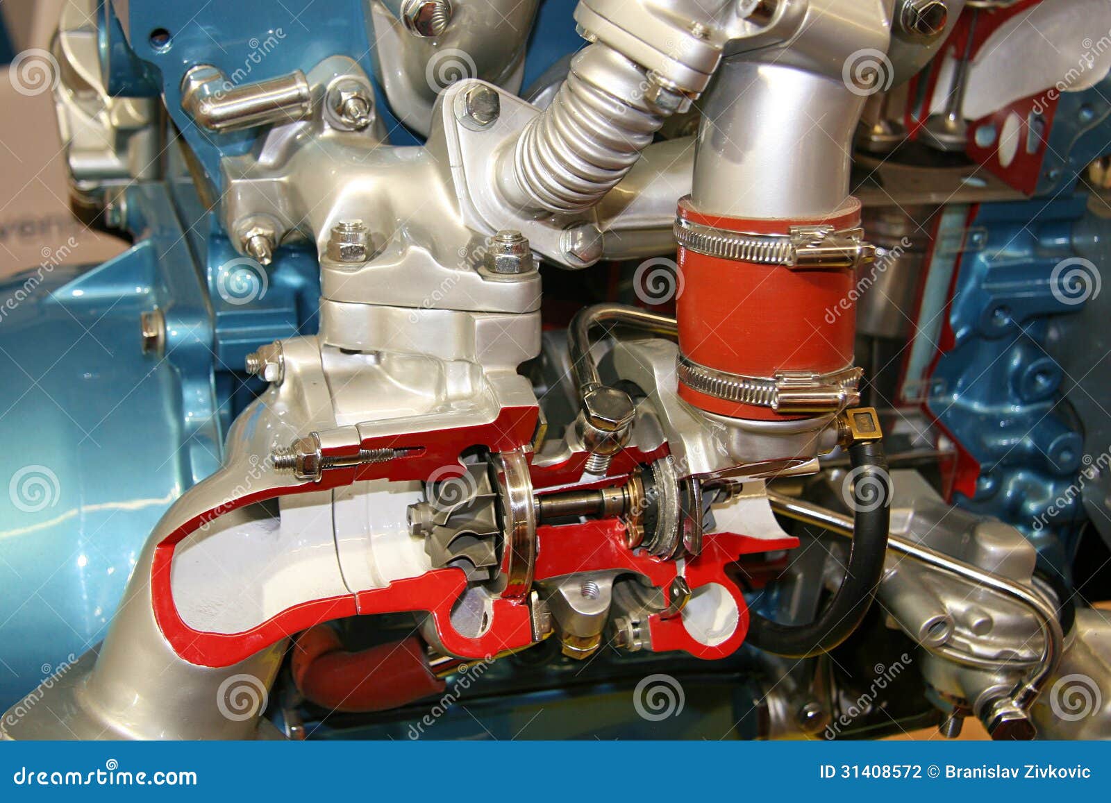 Turbocharger cross section stock photo. Image of Turbocharger cross section stock photo. Image of