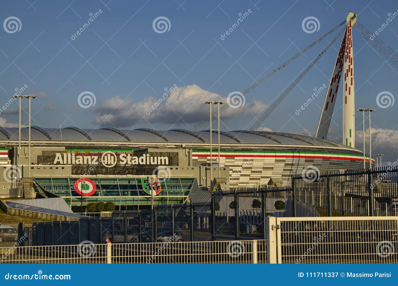 Turin, Italy, Piedmont - March 8 2018 at 18:15 Towards Sunset. the Allianz  Stadium in Turin Editorial Photography - Image of allianz, building:  111711337