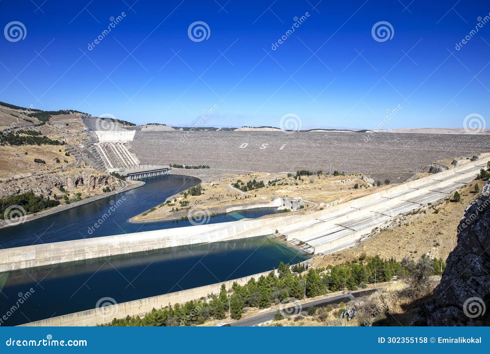 Turkey, Ataturk Dam on the Euphrates River Editorial Stock Photo