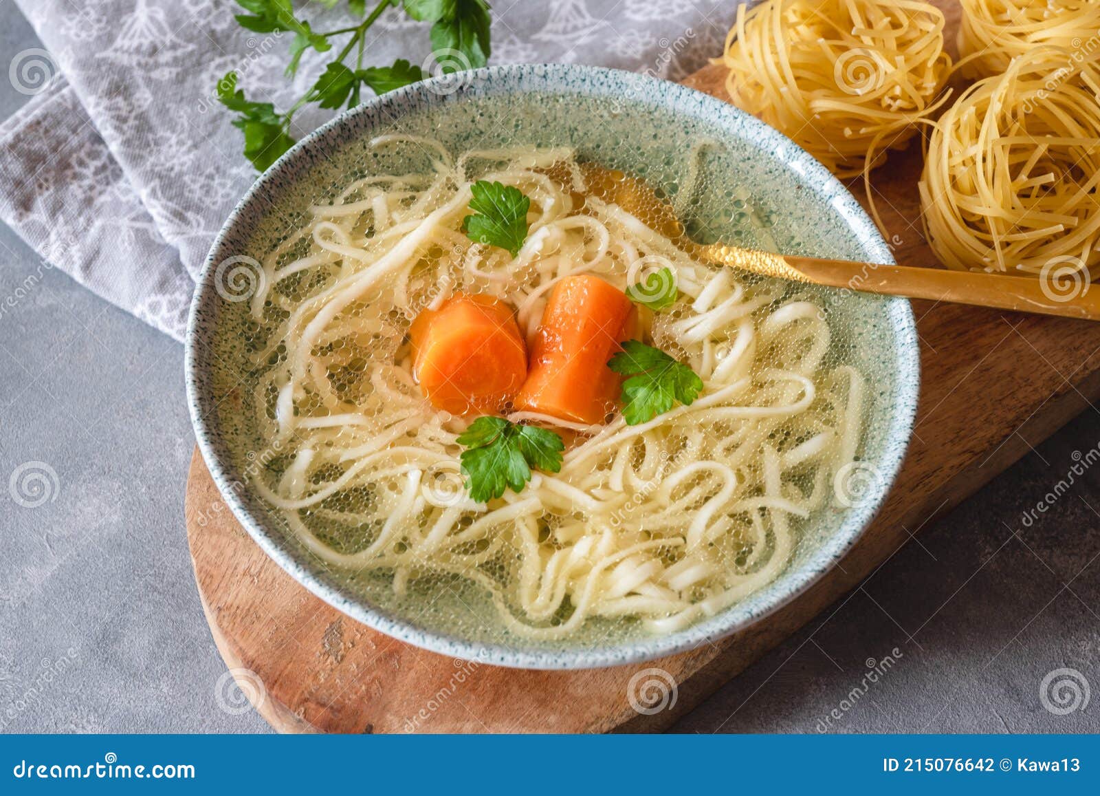 Turkey and Beef Broth with Noodles Stock Photo Image of food, noodle