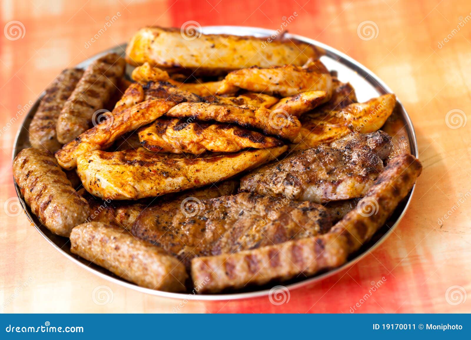 Turkey Breast in the Plate,Grilled Meat ,BBQ Stock Image Image of