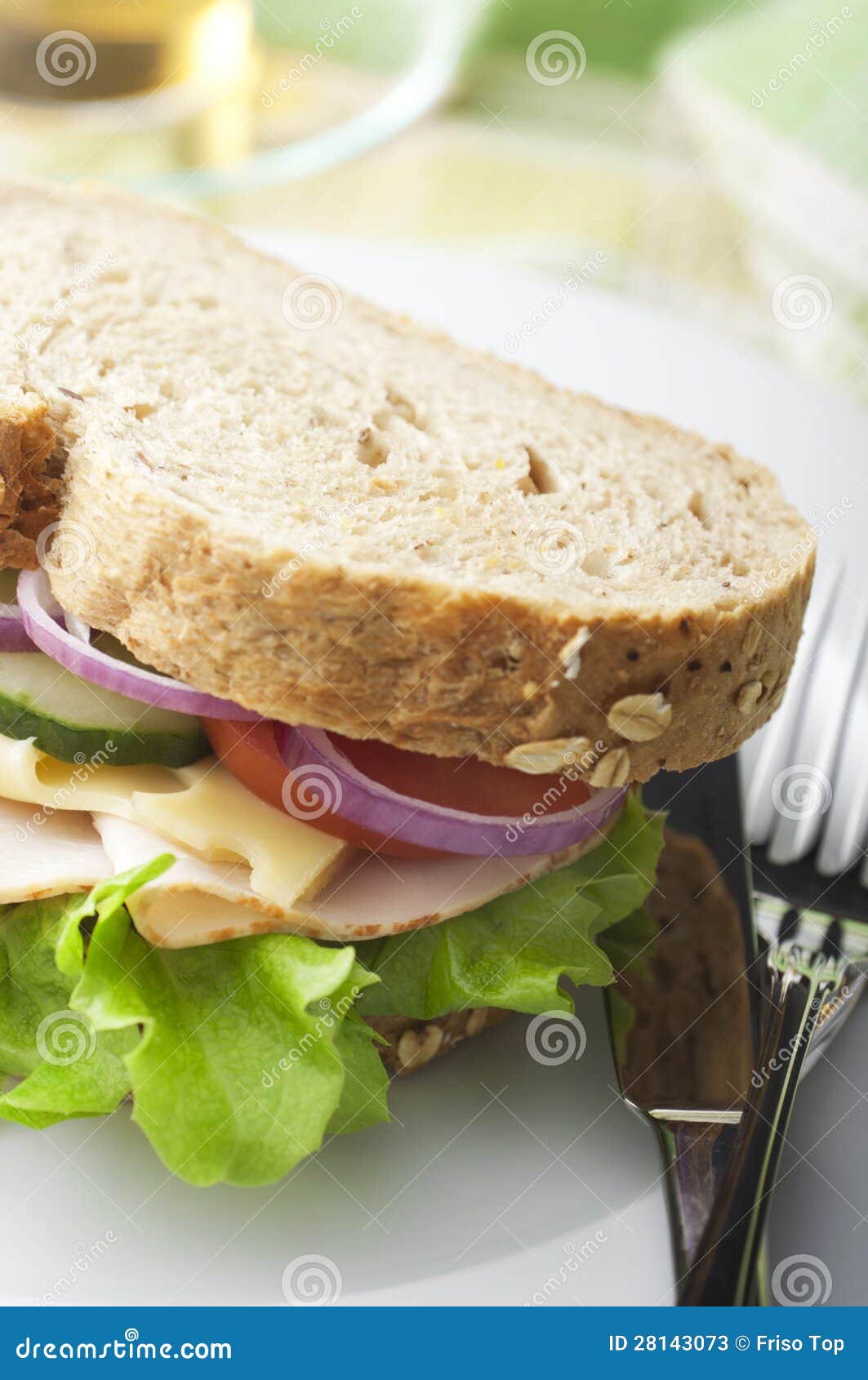 Turkey and Cheese Sandwich stock image. Image of turkey 28143073